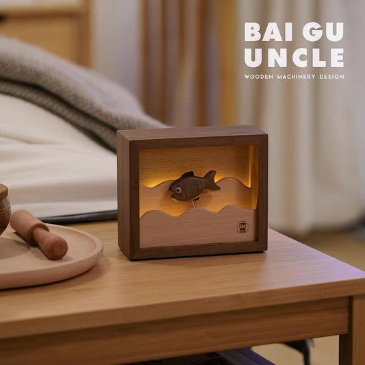Handmade anniversary gifts and holiday Wooden Fish
