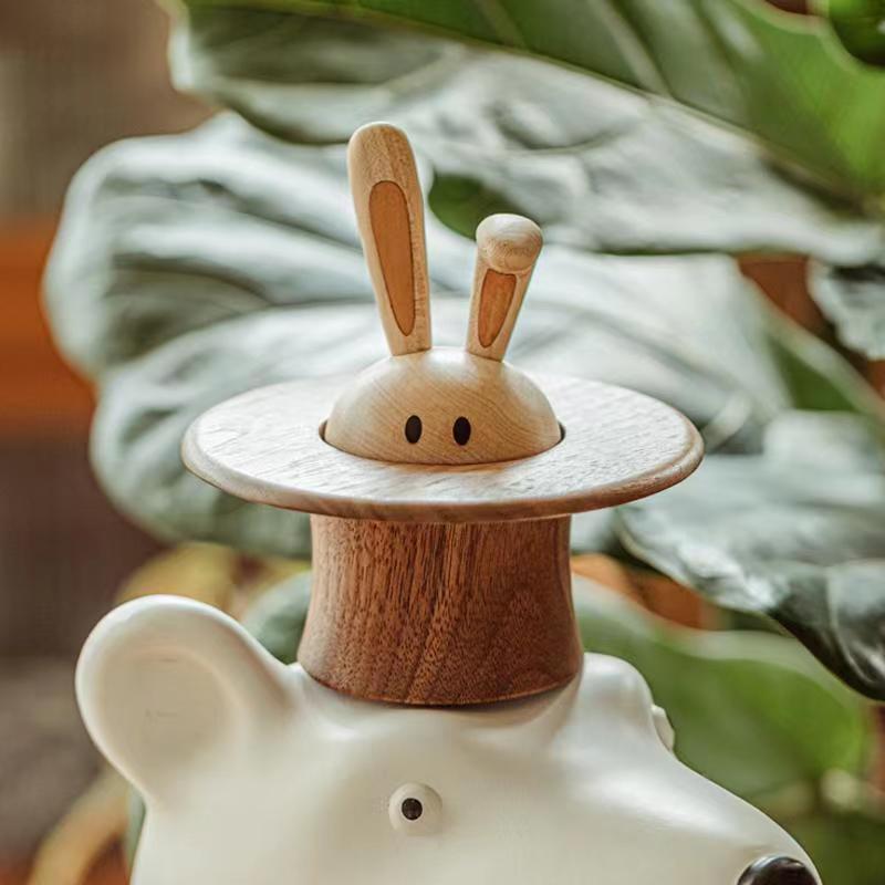 Birthday unique gift for roommate Rabbit Music box